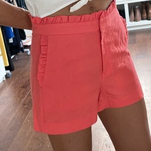 High waisted J Crew linen shorts
